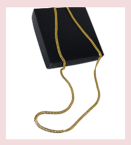 Corrente 60cm Semijoia banhada a ouro18k