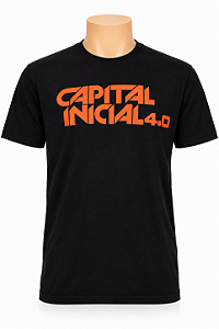 CAMISETA MASCULINA CAPITAL INICIAL 4.0 LOGO LARANJA
