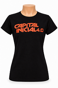 CAMISETA FEMININA CAPITAL INICIAL 4.0 LOGO LARANJA