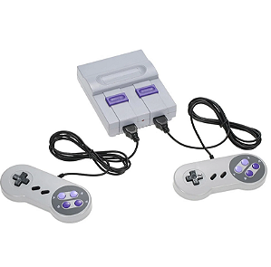 Console Retro Super Mini Classic Sn-02 821 Jogos HDMI - Cinza