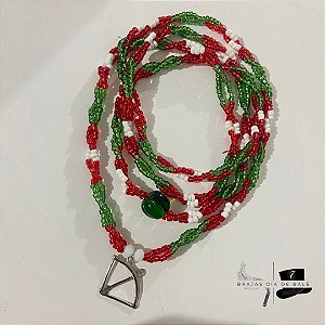 Guia de Caboclo verde e vermelha