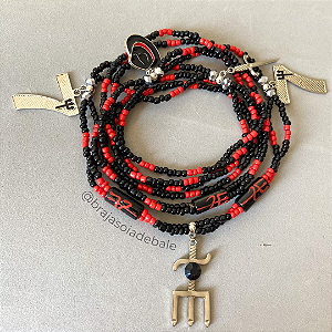 Guia de Exu com firma e pingentes