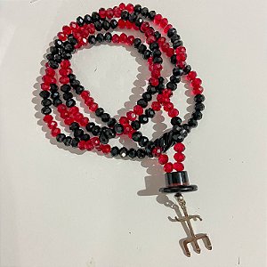 Guia Exu cristal com cartola