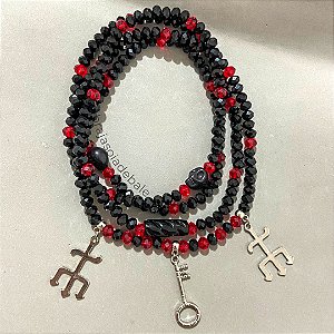 Guia de Exu marabo em cristal