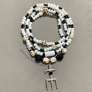 Guia de Exu caveira branca