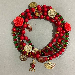 Guia de Cigana com perolas emborrachadas