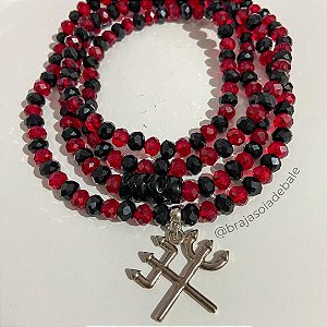 Guia em cristal exu e pomba gira