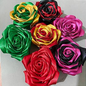 Rosas de Cetim para Cabelo Pomba Gira e Ciganas