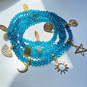 Guia de cigana azul em cristal