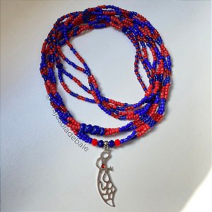Guia de ogum vermelha e azul