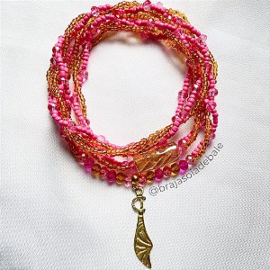 Guia de Ewa rosa e dourado