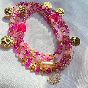 Guia de Cigana rosa em cristal