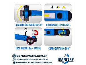 Lanterna de Led 10W a Bateria King Tony - 9TA33A