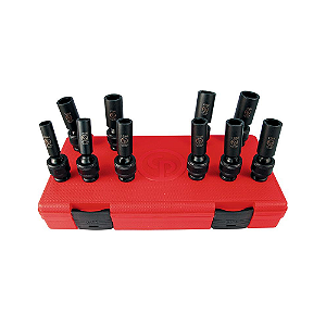 Jogo de Soquete (10 pç) 3/8" Articulado Magnético Longo Chicago Pneumatic - 8940164449