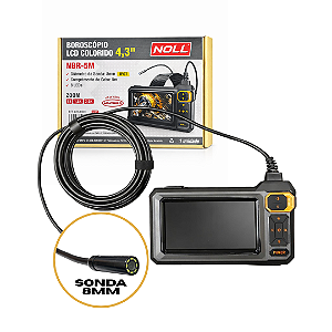 Boroscopio LCD Colorido 4,3" Lente 8mm - 5 metros Noll - NBR-5M