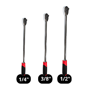 Kit 3 Catracas Extra Longas (1/4", 3/8", 1/2") Sigma Tools