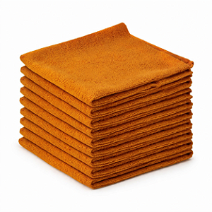Kit 10 Toalhas Microfibra Sem Costura 40x40 Laranja Uso Geral Sigma Tools - 1801010501
