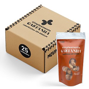 Castanha de Caju Caramelizada - Caixa com 25 pacotes de 80gr