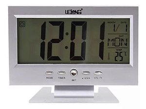 Relógio despertador de mesa digital LE8107 (7263)