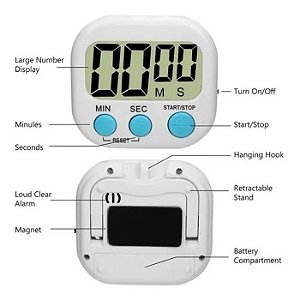 Timer de cozinha temporizador lcd digital despertador XK103 (7282)