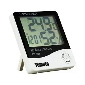 Relógio digital termo higrômetro temperatura e umidade do ambiente (7207)