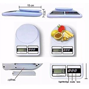 Balança Digital De Precisão Cozinha 10kg Nutrição E Dieta (HM57)