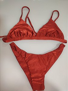 Conjunto Asa Delta Terra Cota Glitter