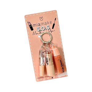 Kit SOS Make Up (Gloss + Batom + Gel) Mia Make