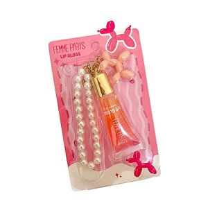Lip Gloss + Chaveiro Fofo Famme Paris