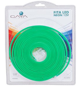 1167 - Fita LED Neon 12V Verde 7W Rolo 5mt