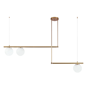 Pendente Lustre Cae Dourado 153x15x130cm 3xG9 21W - DW007