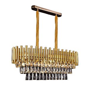 Pendente Lustre 76x26x28cm 8xE14 Metal Cristal - DCD00455D