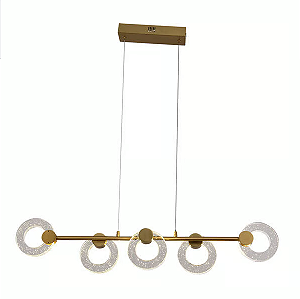Pendente Lustre Oggi Dourado 101x15x38cm 10xG9 - Oc015