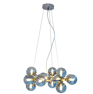 Pendente Lustre Halo Niquelado 56x24cm 15xG9 JO004NK