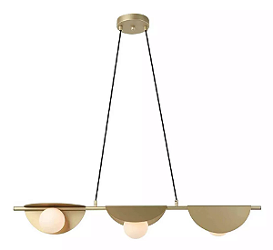 Pendente Lustre Cacau Dourado 14x98.5x13CM 3xG9 - HL01