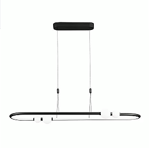 Pendente Lustre Nebula Preto 105x28cm 42W 3000K - DW006B