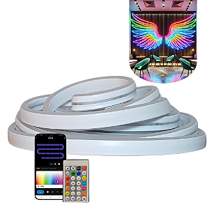 Fita LED Neon Smart 12V RGB Rolo 5mt - 43500