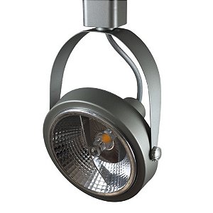 Spot p/ Trilho Usual 1xAr111 Gu10 Silver Metal - SKY-011SL