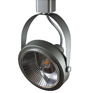 Spot p/ Trilho Usual 1xAr70 Gu10 Silver Metal - SKY-014SL