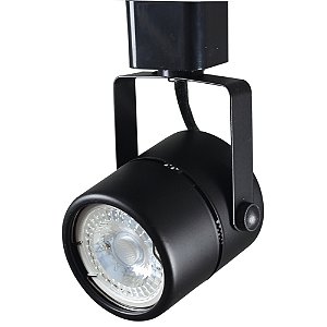 Spot p/ Trilho Usual 1xPar11 Gu10 Preto Metal - SKY-016PT