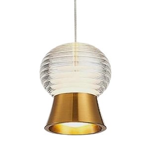 Pendente Bambini Bronze E Transparente (d)9,5cm (a)1cm 1x8w