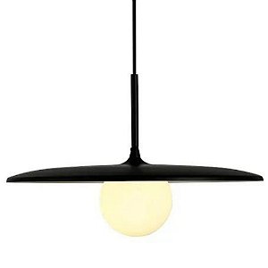 Era3pd01pt035 Pendente Era Preto Leitoso 35x21cm 1xg9