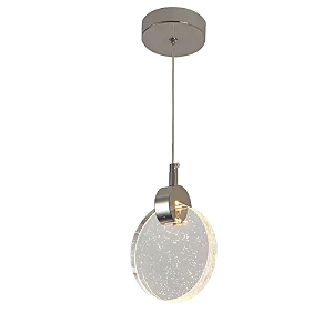 Pendente Led 13cm 5W 3000K 500Lm Metal Cristal - DCD02166D