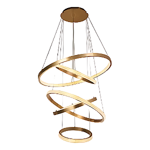 Pendente Lustre Led Aneis 100cm 140W 3000K 14000Lm - DCD02820D