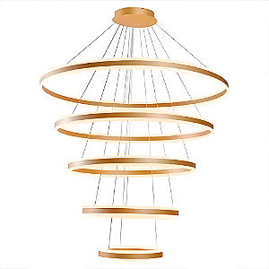 Pendente Led 100cm 188W 3000K Aluminio Dourado - DCD03091D