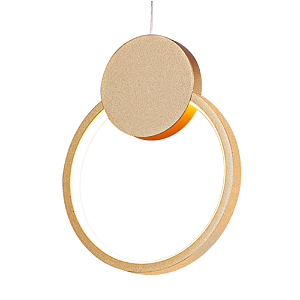 Pendente Led 26×20cm 12W 3000K 840Lm Dourado - DCD03095D