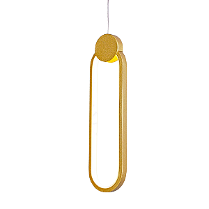 Pendente Led 38×10cm 16W 3000K 1120Lm Dourado - DCD03101D