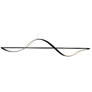 Pendente Led 120cm 30W 2100Lm 3000K Aluminio Preto - DCD03215D