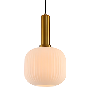 Pendente 25×21cm E27 Metal Bronze Vidro - DCD04041D