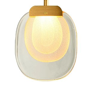 Bc006 Pendente Wave Dourado 15cm 4w 3000k Led Bella